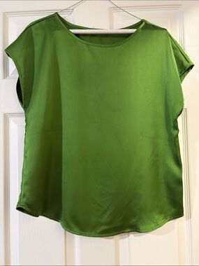 Green Women's Cap-Sleeve Blouse - Unbranded medium